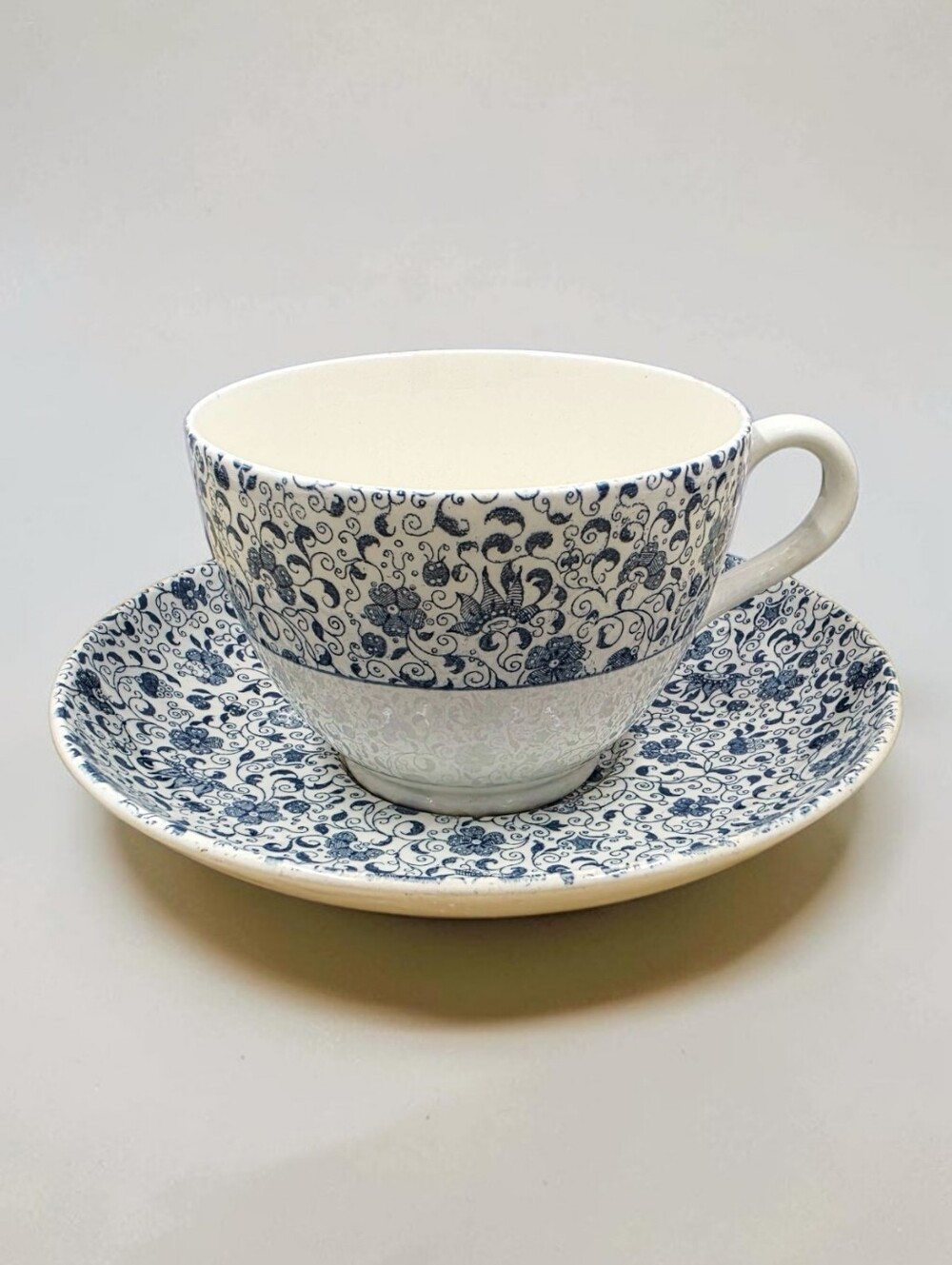 Spode Blue Floral Cup & Saucer Set Copeland Made In England